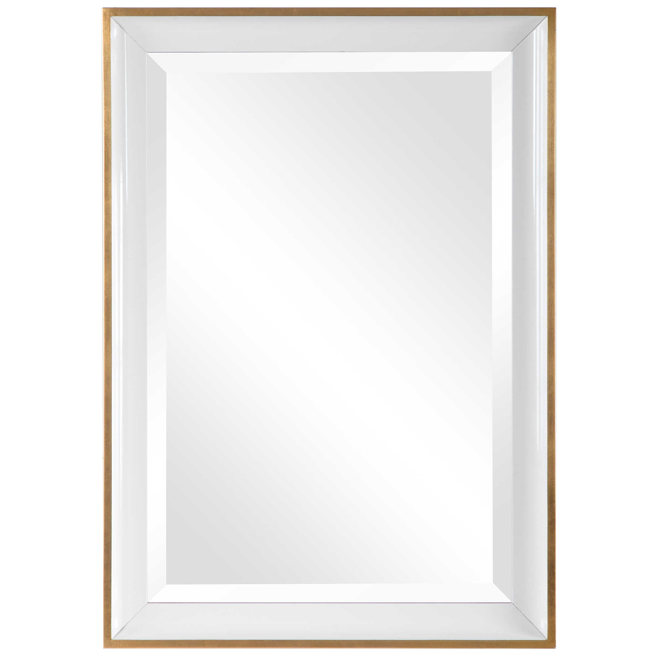 Uttermost Mirrors 09627 Gema White Mirror Corner Furniture Wall Mirrors